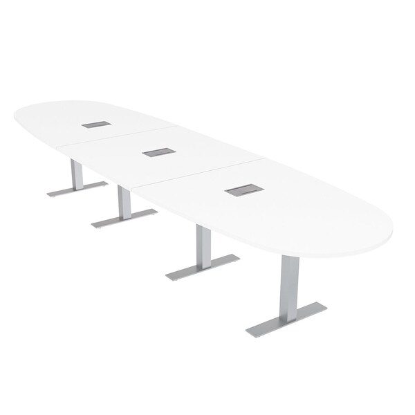 45 in W, 165.75 in L, 29 in H, Engineered Wood Top, White